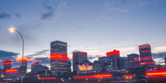 Edmonton Skyline Night Cityscape